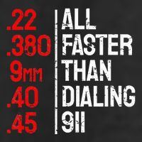 Funny Gun Caliber All Faster Than Dialing 911 Guns Garment-Dyed Fleece Hoodie