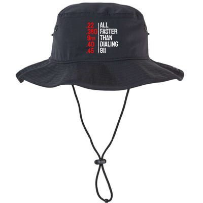 Funny Gun Caliber All Faster Than Dialing 911 Guns Bucket Hat