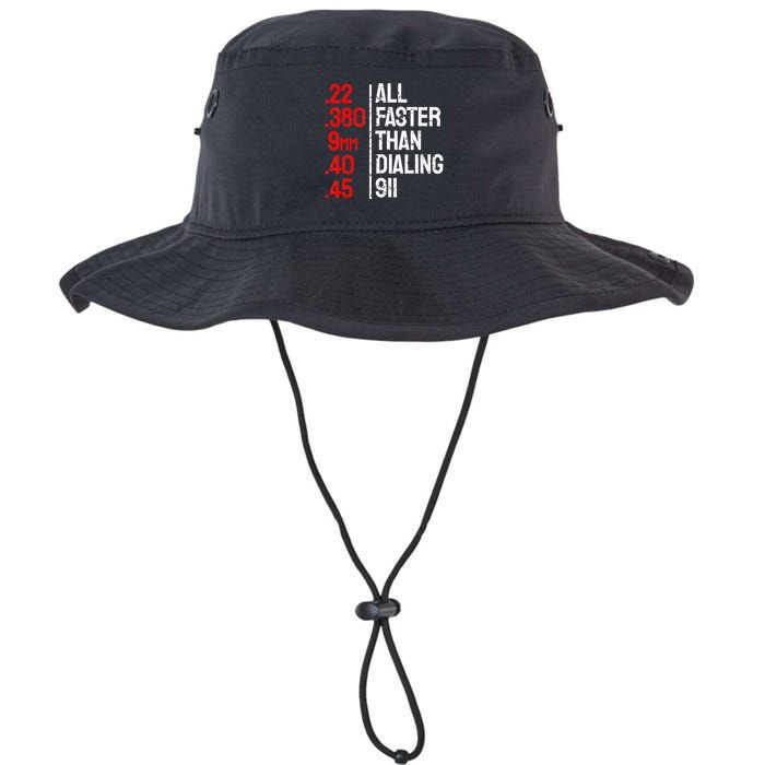 Funny Gun Caliber All Faster Than Dialing 911 Guns Bucket Hat