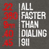Funny Gun Caliber All Faster Than Dialing 911 Guns Cotton Canvas Backpack