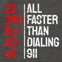 Funny Gun Caliber All Faster Than Dialing 911 Guns Vector Backpack