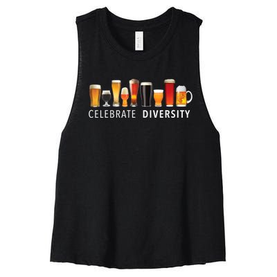 Funny Gift Celebrate Diversity Craft Beer Ing Gift Women's Racerback Cropped Tank