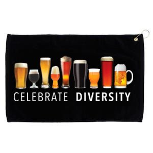 Funny Gift Celebrate Diversity Craft Beer Ing Gift Grommeted Golf Towel