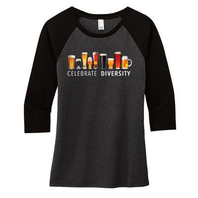 Funny Gift Celebrate Diversity Craft Beer Ing Gift Women's Tri-Blend 3/4-Sleeve Raglan Shirt