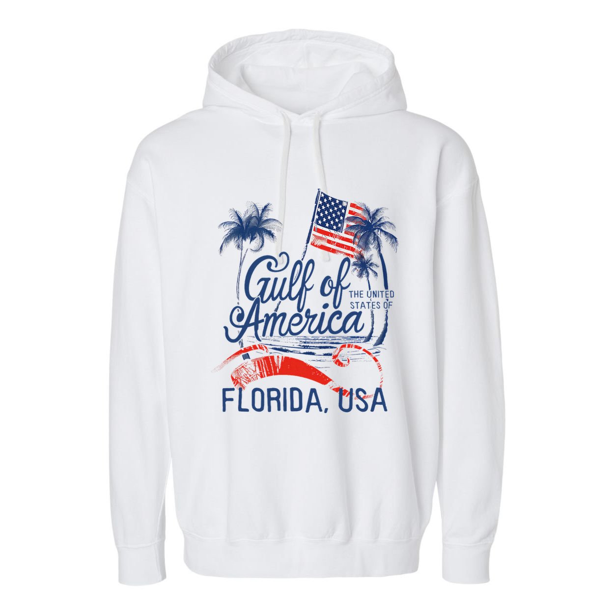 Florida Gulf Coast Of America Funny Donald Trump Usa Patriot Garment-Dyed Fleece Hoodie