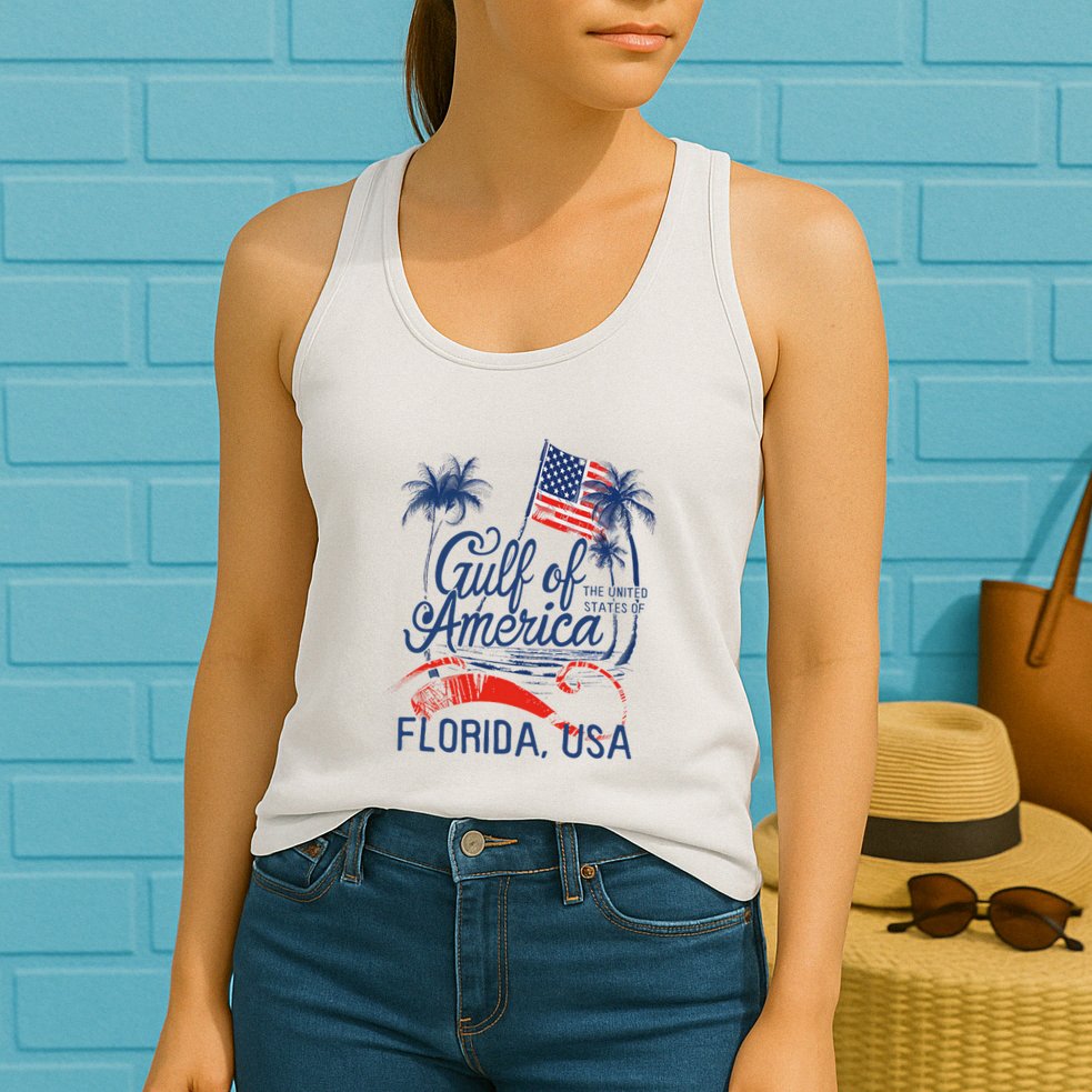 Florida Gulf Coast Of America Funny Donald Trump Usa Patriot Womens Tank Top