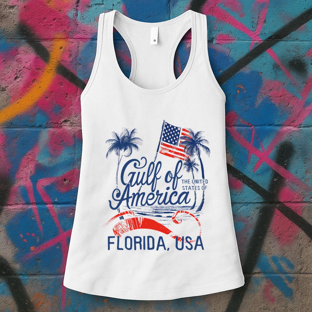 Florida Gulf Coast Of America Funny Donald Trump Usa Patriot Womens Tank Top
