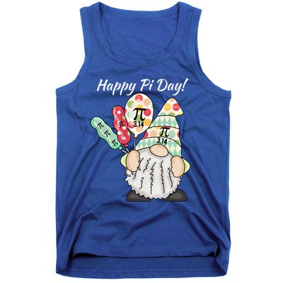 Funny Gnome Celebrating Happy Pi Day Gift Tank Top