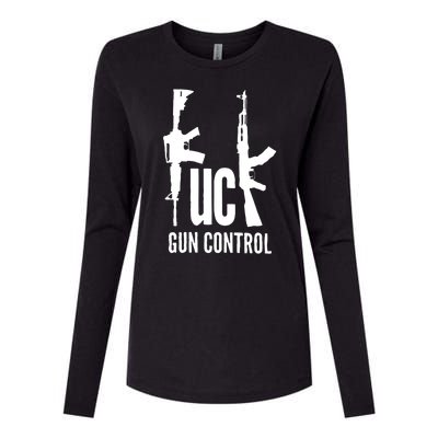 FK Gun Control Womens Cotton Relaxed Long Sleeve T-Shirt