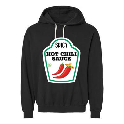 Funny Group Condiments Diy Halloween Costume Hot Chili Sauce Garment-Dyed Fleece Hoodie