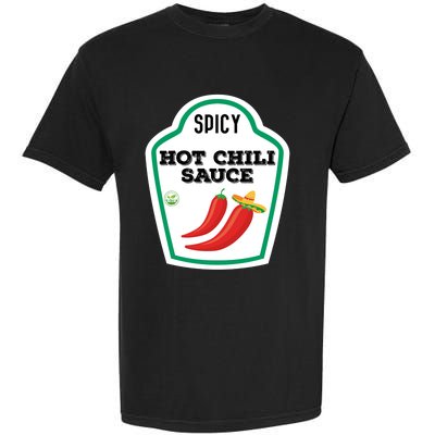 Funny Group Condiments Diy Halloween Costume Hot Chili Sauce Garment-Dyed Heavyweight T-Shirt