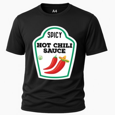 Funny Group Condiments Diy Halloween Costume Hot Chili Sauce Cooling Performance Crew T-Shirt