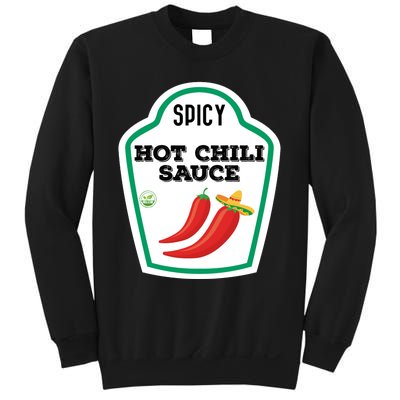 Funny Group Condiments Diy Halloween Costume Hot Chili Sauce Sweatshirt