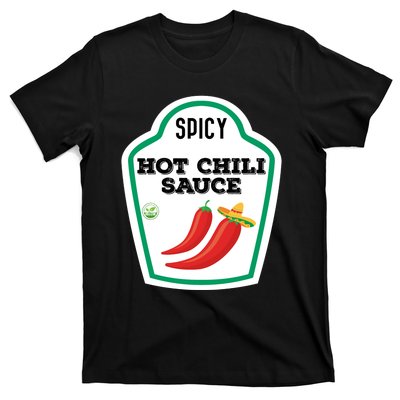 Funny Group Condiments Diy Halloween Costume Hot Chili Sauce T-Shirt