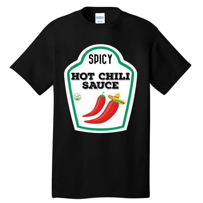 Funny Group Condiments Diy Halloween Costume Hot Chili Sauce Tall T-Shirt