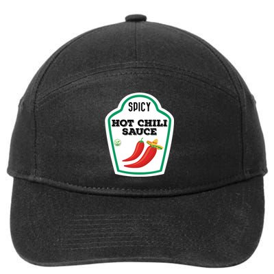 Funny Group Condiments Diy Halloween Costume Hot Chili Sauce 7-Panel Snapback Hat