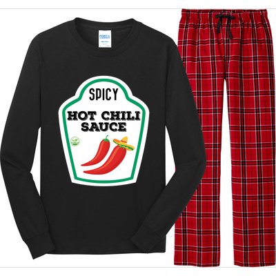 Funny Group Condiments Diy Halloween Costume Hot Chili Sauce Long Sleeve Pajama Set