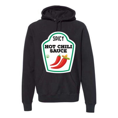 Funny Group Condiments Diy Halloween Costume Hot Chili Sauce Premium Hoodie