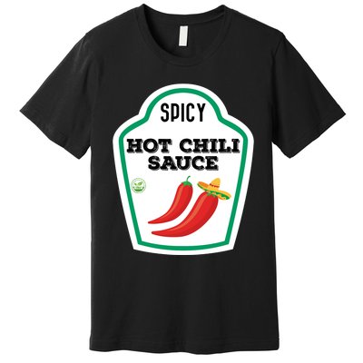 Funny Group Condiments Diy Halloween Costume Hot Chili Sauce Premium T-Shirt