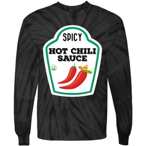 Funny Group Condiments Diy Halloween Costume Hot Chili Sauce Tie-Dye Long Sleeve Shirt