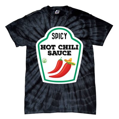 Funny Group Condiments Diy Halloween Costume Hot Chili Sauce Tie-Dye T-Shirt