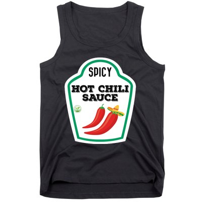 Funny Group Condiments Diy Halloween Costume Hot Chili Sauce Tank Top