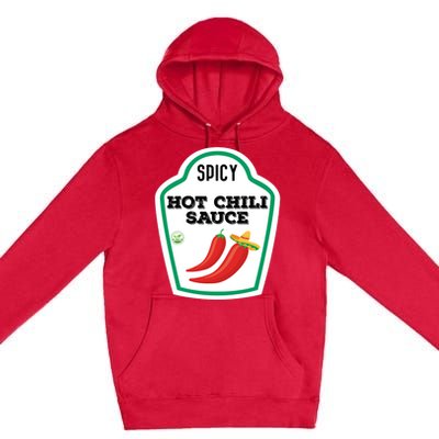 Funny Group Condiments Diy Halloween Costume Hot Chili Sauce Premium Pullover Hoodie