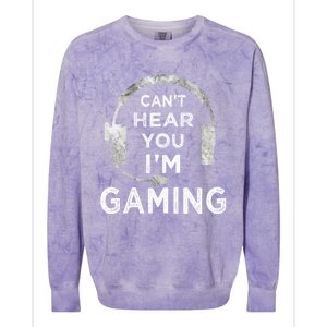 Funny Gamer Can't Hear You I'm Gaming Teens Boy Girl Colorblast Crewneck Sweatshirt