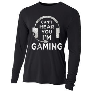 Funny Gamer Can't Hear You I'm Gaming Teens Boy Girl Cooling Performance Long Sleeve Crew