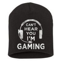 Funny Gamer Can't Hear You I'm Gaming Teens Boy Girl Short Acrylic Beanie