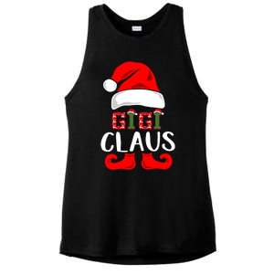 Funny Gigi Claus Gift Christmas Famiy Matching Pajamas Gift Ladies PosiCharge Tri-Blend Wicking Tank