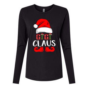 Funny Gigi Claus Gift Christmas Famiy Matching Pajamas Gift Womens Cotton Relaxed Long Sleeve T-Shirt