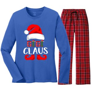 Funny Gigi Claus Gift Christmas Famiy Matching Pajamas Gift Women's Long Sleeve Flannel Pajama Set 