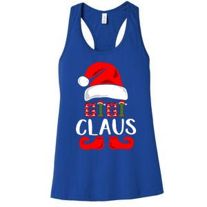 Funny Gigi Claus Gift Christmas Famiy Matching Pajamas Gift Women's Racerback Tank