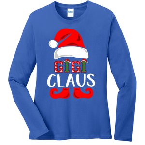 Funny Gigi Claus Gift Christmas Famiy Matching Pajamas Gift Ladies Long Sleeve Shirt