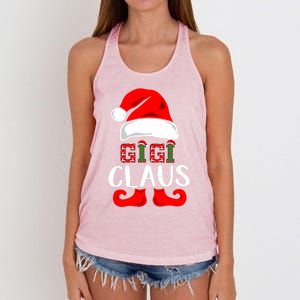 Funny Gigi Claus Gift Christmas Famiy Matching Pajamas Gift Women's Knotted Racerback Tank