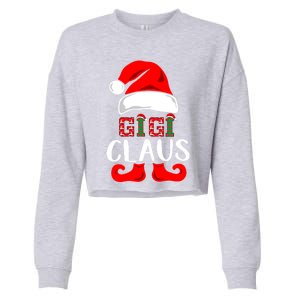 Funny Gigi Claus Gift Christmas Famiy Matching Pajamas Gift Cropped Pullover Crew