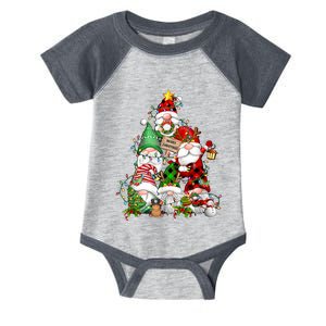 Funny Gnomies Christmas Tree Lights Cute Gnome Merry Xmas Pj Infant Baby Jersey Bodysuit