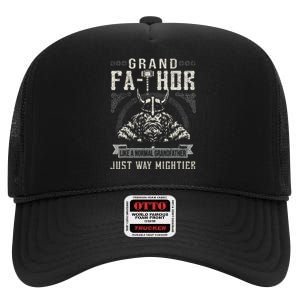 Fathor GrandFathor Celtic Knots Viking Father's Day Grandpa High Crown Mesh Back Trucker Hat