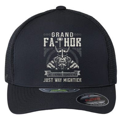 Fathor GrandFathor Celtic Knots Viking Father's Day Grandpa Flexfit Unipanel Trucker Cap