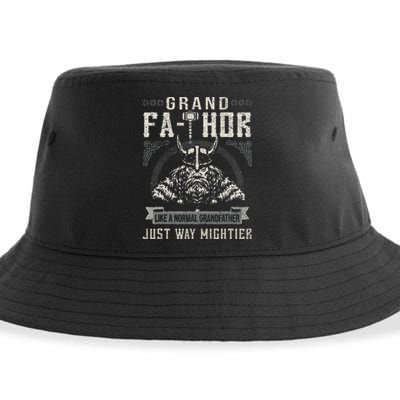 Fathor GrandFathor Celtic Knots Viking Father's Day Grandpa Sustainable Bucket Hat