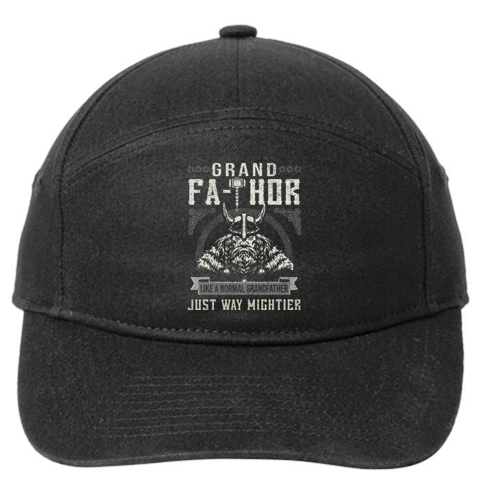 Fathor GrandFathor Celtic Knots Viking Father's Day Grandpa 7-Panel Snapback Hat