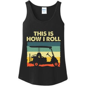 Funny Golf Cart Design For Women Golfer Golf Lover Ladies Essential Tank