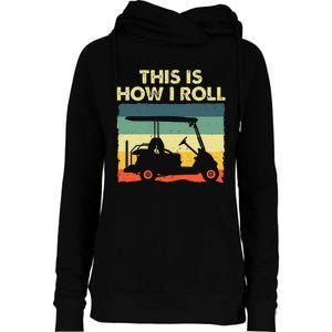 Funny Golf Cart Design For Women Golfer Golf Lover Womens Funnel Neck Pullover Hood