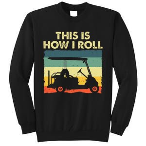 Funny Golf Cart Design For Women Golfer Golf Lover Tall Sweatshirt