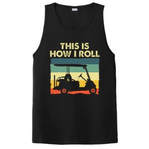 Funny Golf Cart Design For Women Golfer Golf Lover PosiCharge Competitor Tank