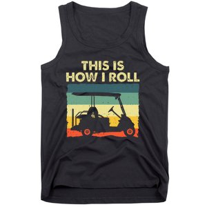 Funny Golf Cart Design For Women Golfer Golf Lover Tank Top