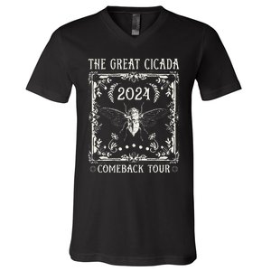 Funny Great Cicada Comeback 2024 Insect Invasion V-Neck T-Shirt