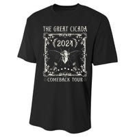 Funny Great Cicada Comeback 2024 Insect Invasion Performance Sprint T-Shirt