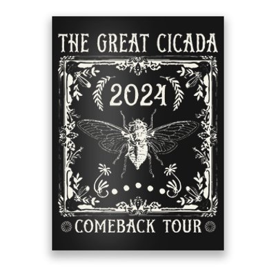 Funny Great Cicada Comeback 2024 Insect Invasion Poster